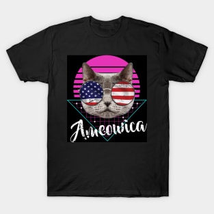 Ameowica Cat Sunglasses triangle T-Shirt